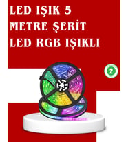 Mey İthalat® 5 Metre Kumandalı Rgb Şerit Led Aydınlatma