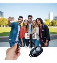 Bluetooth Selfie Kumandası Kablosuz Fotoğraf & Video Çekim Aparatı iOS/Android Uyumlu 10m Menzilli