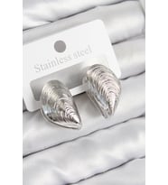 pilelistore Pirinç İstiridye Model Gümüş Renk Kadın Küpe - TJ-BKP11017