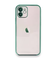 Apple İphone 12 Kılıf Razer Lensli Silikon - Yeşil