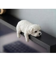 Sevimli Maltipoo / Teriyer Köpek Dekoratif Masa ve Monitör Kenarı Figürü