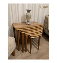 4'lü Lüx Ahşap Ceviz Zigon Sehpa
