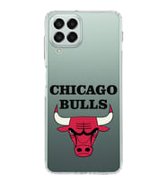 Samsung Galaxy M33 Uyumlu Kamera korumalı Kapak Chicago Bulls Tasarımlı  Şeffaf Kılıf