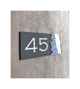 Füme Aynalı Antrasit Kapı Numarası - 45