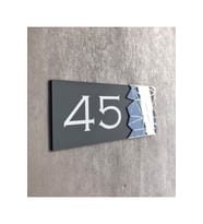 Füme Aynalı Antrasit Kapı Numarası - 45