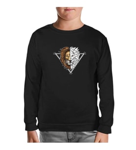 Aslan Triangle Siyah Çocuk Sweatshirt