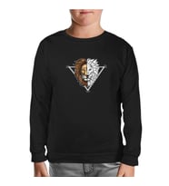 Aslan Triangle Siyah Çocuk Sweatshirt