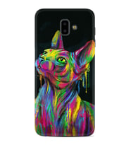 Samsung J6 Plus J7 Prime J7 Pro M20 Kılıf Desenli Silikon Color Cat 1754