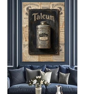 Eski Talcum Tozu Retro İlanı Dekoratif Kanvas - Mdf Ahşap Tablo