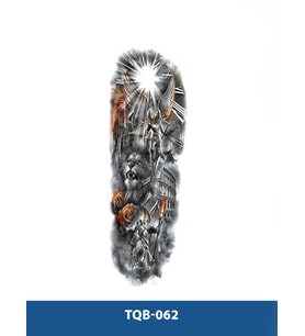 TQB-062 SAVAŞCI VE ASLAN DESEN GEÇİCİ KOL DÖVMESİ-TATTO