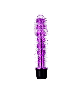 Modern Tırtıklı Şeffaf Vibratör Mor