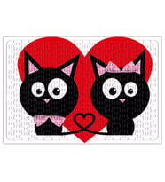 Kedicikler Kalp Cats Kedi Puzzle 240 Parça Yapboz