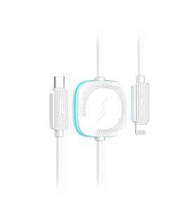 20W Type-C to Lightning ve 2.5W Kablosuz Saat Şarj Çıkışlı 2in1 PD Hızlı Şarj Kablosu Apple Watch Şarj Cihazı