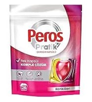Peros Çamaşır Deterjanı Tableti (Kapsülü) Renkliler İçin 26 Adet