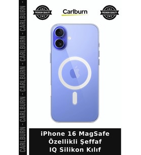 iPhone 16 MagSafe Özellikli Şeffaf IQ Silikon Kılıf Akıllı Telefon Cep Koruyucu Cihaz Kabı