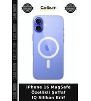 iPhone 16 MagSafe Özellikli Şeffaf IQ Silikon Kılıf Akıllı Telefon Cep Koruyucu Cihaz Kabı