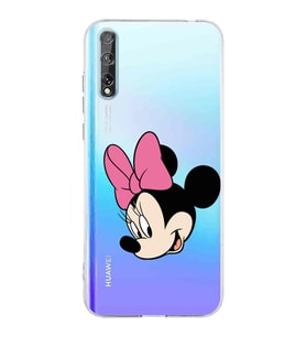 Huawei P Smart s  Kamera korumalı Kapak Minnie Mouse Tasarımlı  Şeffaf Kılıf