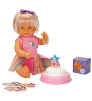 Dollz n More Bebelou Birthday Party Bebek Seti 40 cm Renkli Etekli Modelli, Sürpriz Hediye Kutulu ve