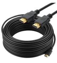 Powermaster Plastik Düz Siyah Hdmı Kablo 25 Metre Gold 48 Gbps Hız