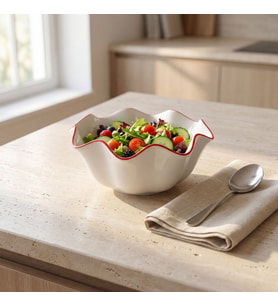 GÜRAL PORSELEN Rodos 19 Cm Salata Sunumluk Kase 30KMZ