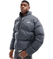 Nike Clup Puffer Synthetic Fill Full Zip Loose Fit Men's Jacket Erkek Bol Kesim Suitici Mont Gri FB7368-068