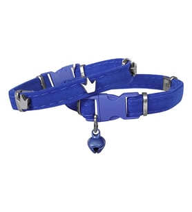 Markapet Kadife Kedi Boyun Tasması King 20-32 cm Mavi
