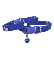 Markapet Kadife Kedi Boyun Tasması King 20-32 cm Mavi