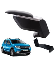 Dacia Sandero Stepway 2019 Delmesiz Çelik Ayaklı Siyah Kolçak Kol Dayama