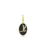 Mineli Kuş Altın Kaplama Kolye Ucu UC54 (Gold)