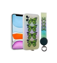 Apple iPhone 11 Uyumlu Kılıf Desenli El Askılı İpli Zore Arte Silikon Kapak (Model 4)