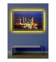 Led Işıklı Camii Gece Görünümlü