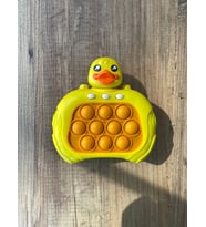 Işıklı Sesli Popit Pilli Eğitici Özel Karakterli Pop it Stres Giderici Quick Push Konsol (Turuncu - Sarı)
