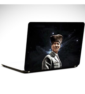 Atatürk Şayap Kalpak Laptop Sticker 10 İnch (25X19CM)