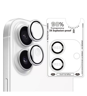 Bİ SAFİR IPHONE 16/16 PLUS GÜMÜŞ KAMERA KORUYUCU
