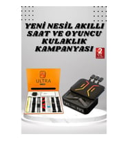 Mey İthalat® Powerbank Kulaklık ve 7 Kordonlu Akıllı Saat Çoklu Şarj Girişi Bluetooth Bağlantılı