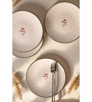 Keramika Red Bloom Pasta Tabağı 20 Cm 4 Adet 23974