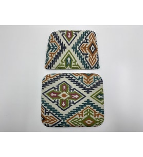 Knsz minder seti 1 li zng&mğr&uslu kilim desen oturma ve sırt tel sandalyesi minderi bir arada (Karışık)