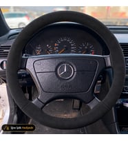 Mercedes C W202 Dikme Direksiyon Kılıfı Alcantara Süet Monza Black Son-4 Kollu-Geniş Kare-Tuşsuz 1997-2000