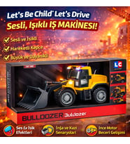 Let’s Be Child Let’s Drive Sesli ve Işıklı Buldozer Sürtme Sistemli Hareketli Kepçeli