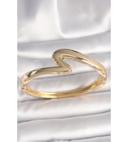 Pirinç Gold Renk ZikZak Model Kadın Kelepçe