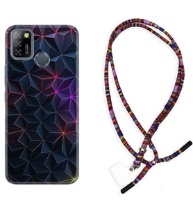 INFINIX Smart 4 5 6 Zero 8 S5 Pro Kılıf Boyun Asklı Rasta Silikon Renkli Prizmalar 1783