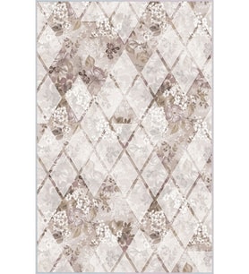 Eliana Home Baskılı, Yıkanabilir Kaymaz Taban Salon Halısı LNA1341-HT202 100x150 cm (Bej)