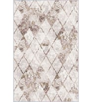 Eliana Home Baskılı, Yıkanabilir Kaymaz Taban Salon Halısı LNA1341-HT202 100x150 cm (Bej)