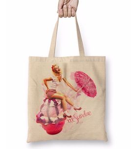 Ice Cream Umbrella Pinup Bow Bez Çanta Uzun Saplı