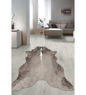 Dijital Baskılı Kaymaz Taban Yıkanabilir Lazer Kesim Salon Halısı Yolluk NLZR-SD-62 (Bej)