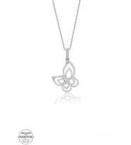 SWAROVSKİ TAŞLI  ZİRCONİA KELEBEK 925 AYAR GÜMÜŞ KOLYE