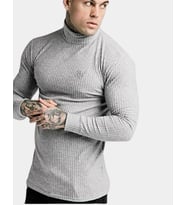 SikSilk Fırçalı Örgü Erkek Balıkçı Jumper Gri
