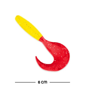 Silikon Kurt Yem - 60mm - Kırmızı/Sarı - Yumy (18065-456)