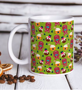 BK Gift Yılbaşı Tasarımlı Beyaz Kupa Bardak-8