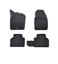 Ford Courier 2014-2023 ile Uyumlu Carbon Desenli Ultra Premium Havuzlu Oto Paspas (Çok Renkli)
